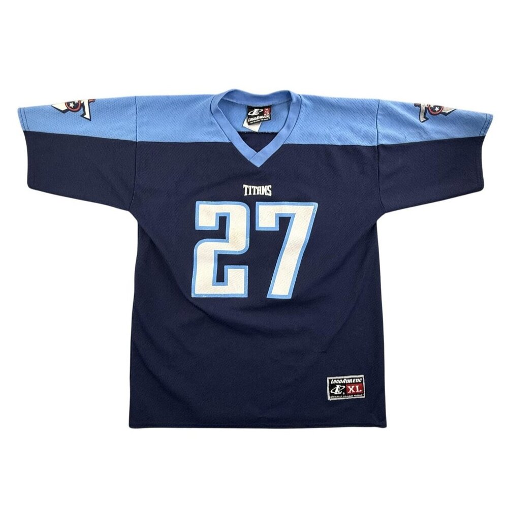 Vintage Tennessee Titans Jersey Womens XL NFL Eddie George 27 Logo Athletic